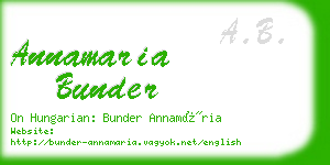 annamaria bunder business card